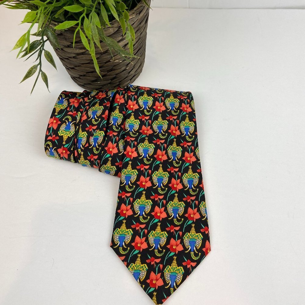 Leonard Paris | Silk Floral ElephantsTie